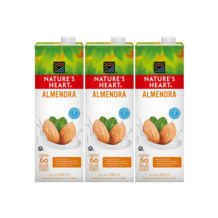 Tripack Bebida de Almendra Nature's Heart Caja 946ml