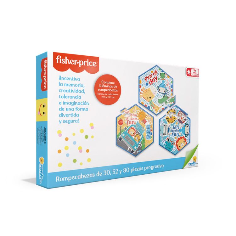 Rompecabezas Ronda Progresivo Fisher Price 30,52,80 Pz