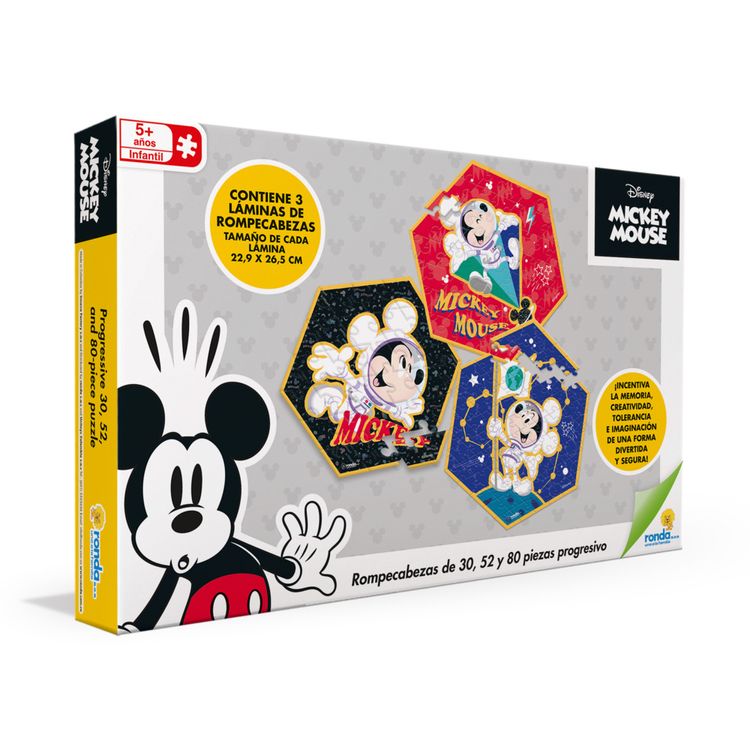 Rompecabezas Ronda Progresivo Mickey 30,52,80 Pz Rompecabezas Ronda Progresivo Mickey 30,52,80 Pz