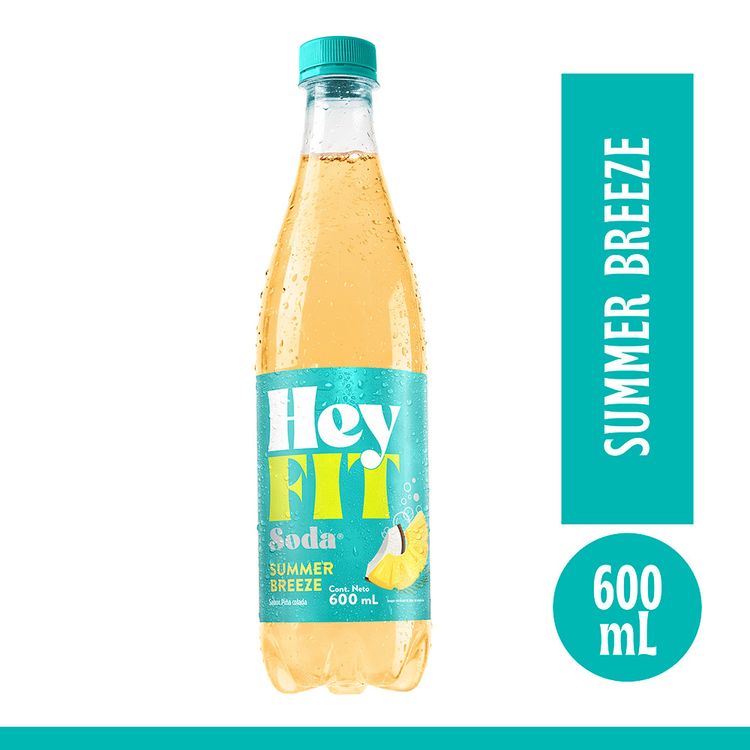 GASEOSA HEY FIT PET 600 ML , Piña