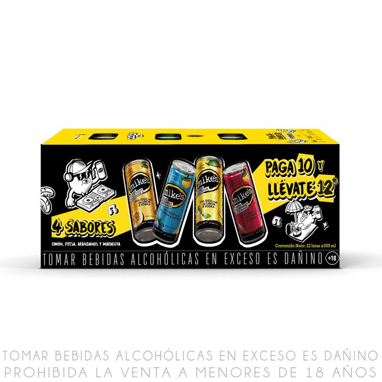Twelvepack Bebida Mike's Hard Lemonade Sleek Lata 355ml