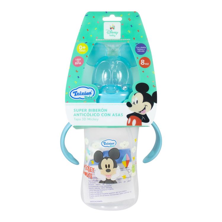 Biberón Boca Ancha con Asas Mickey Orejas 8oz
