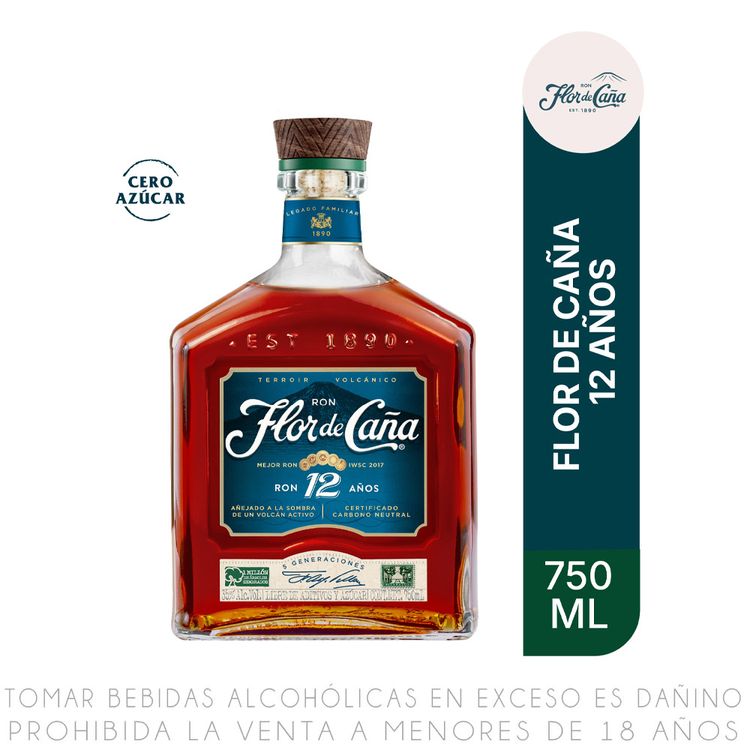 Ron Flor de Caña Centenario 12 Años Botella 750ml