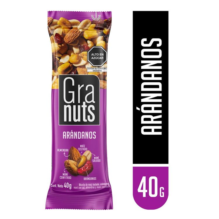 Mix de Frutos Secos con Arándanos Granuts 50g