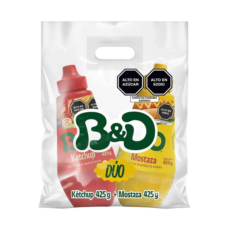 Mostaza B&D 425g + Kétchup B&D 425g Mostaza B&D Frasco 425 g + Kétchup B&D Frasco 425 g