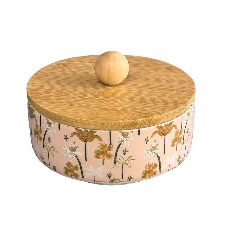 Canister Krea Print con Tapa Madera L Shangril