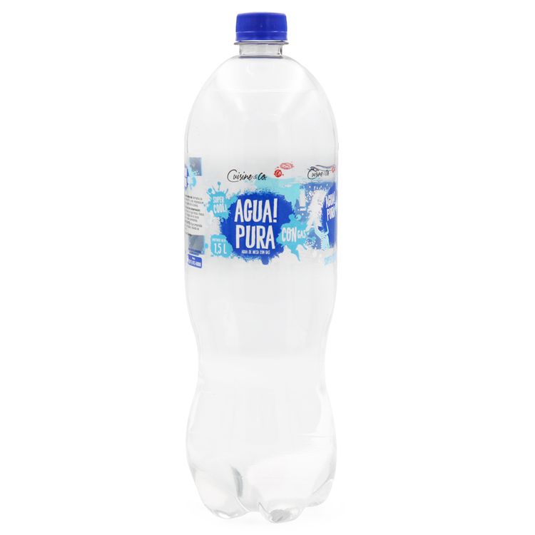 AGUA DE MESA  CON GAS X 1.5 L CUISINE&CO