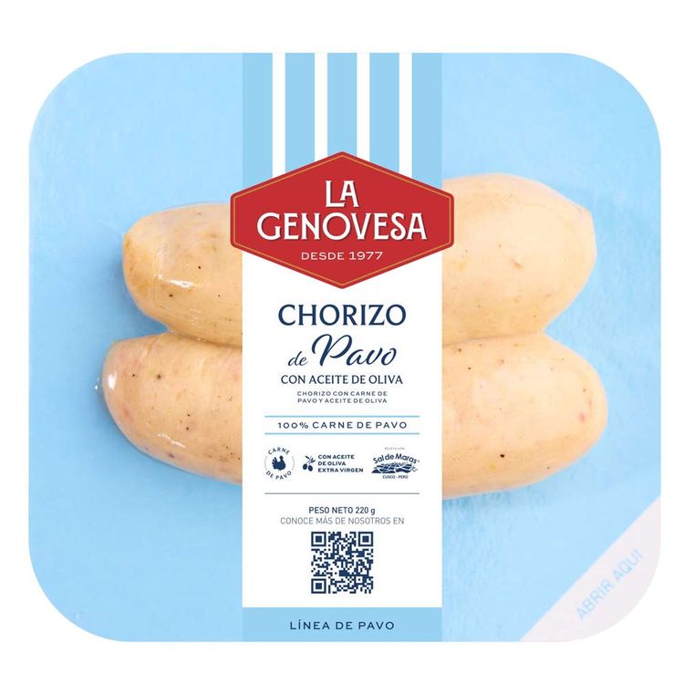 Chorizo de Pavo con Aceite de Oliva La Genovesa 220g