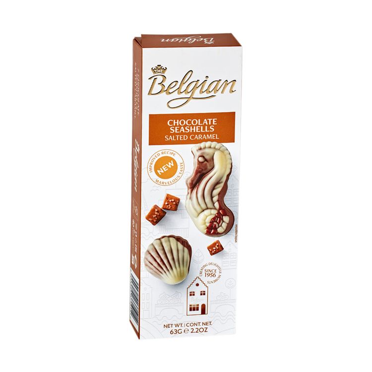 Bombones Belgian Salted Caramel Seashells 65g