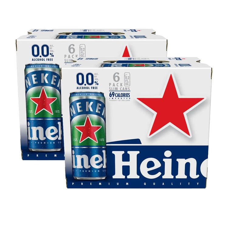 Sixpack x2 Cerveza Sin Alcohol Heineken Lata 330ml