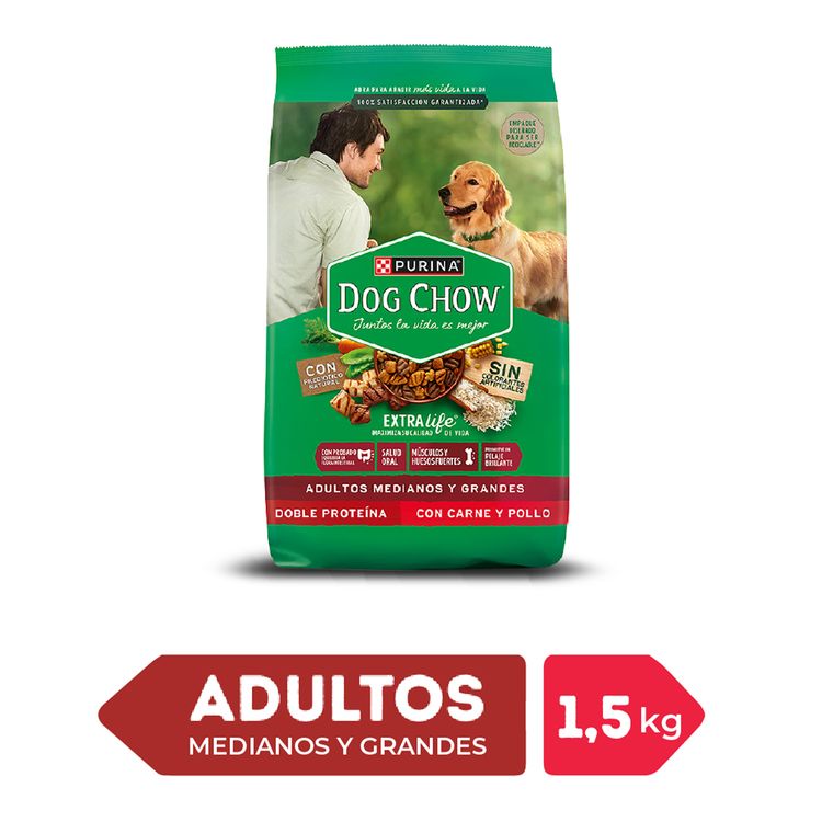 Alimento para Perros Adultos Tamaño Mediano / Grande Bolsa 1.5 Kg