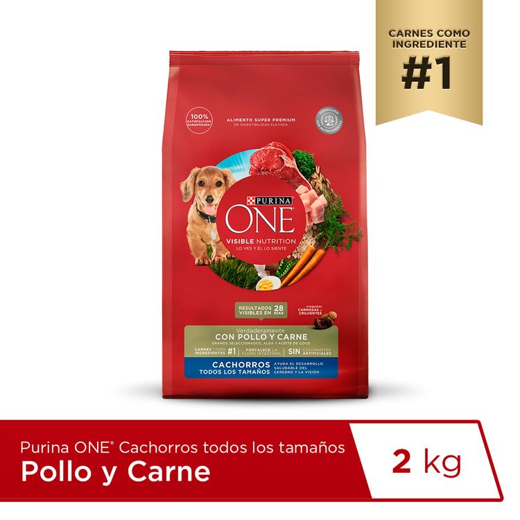 Alimento para Perros Cachorros Purina One Pollo y Carne 2kg