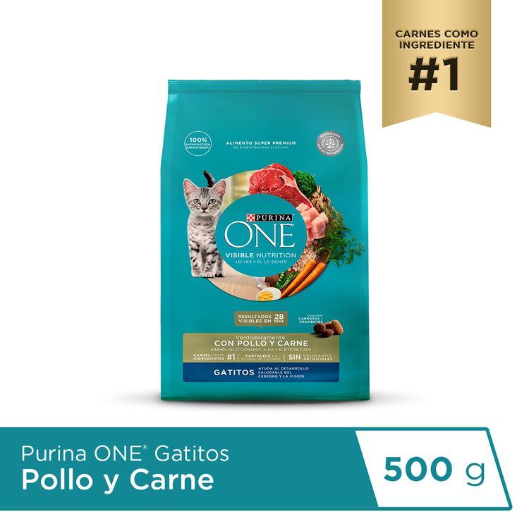 Alimento para Gatitos Purina One Pollo y Carne 500g
