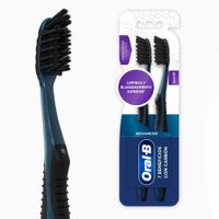 Cepillo de Dientes Oral-B Advanced 7 Beneficios con Carbón 2un