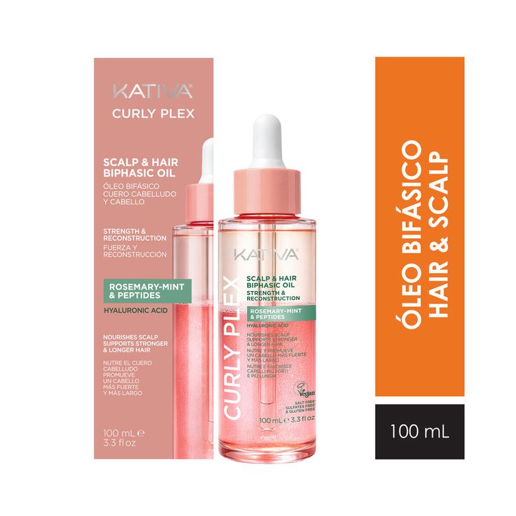 Óleo Bifásico Kativa Curly Plex Rosemary-Mint 100ml