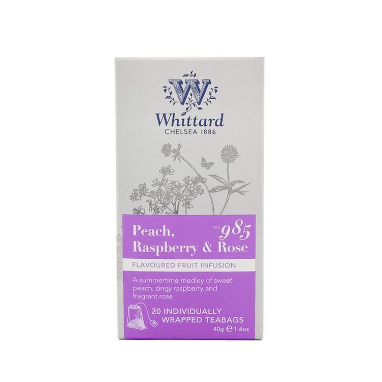 Infusión Whittard Peach, Raspberry & Rose 20un