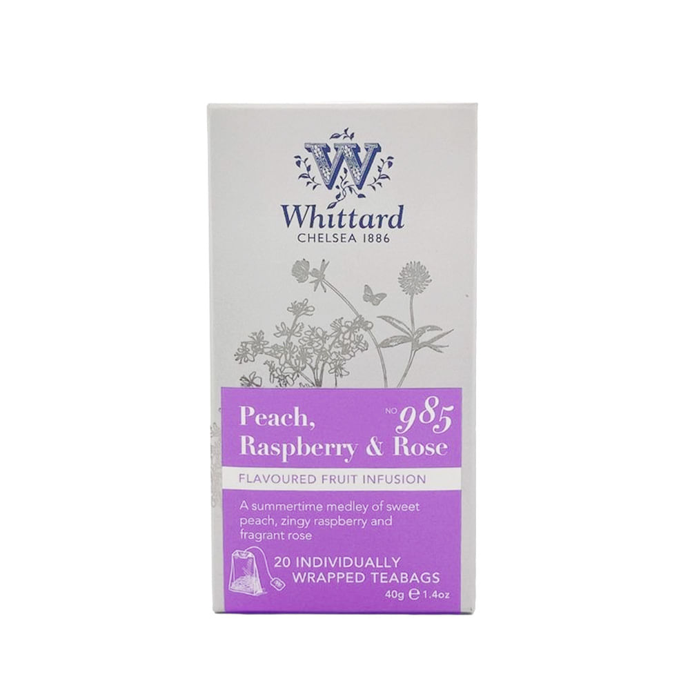 Infusión Whittard Peach, Raspberry & Rose 20un