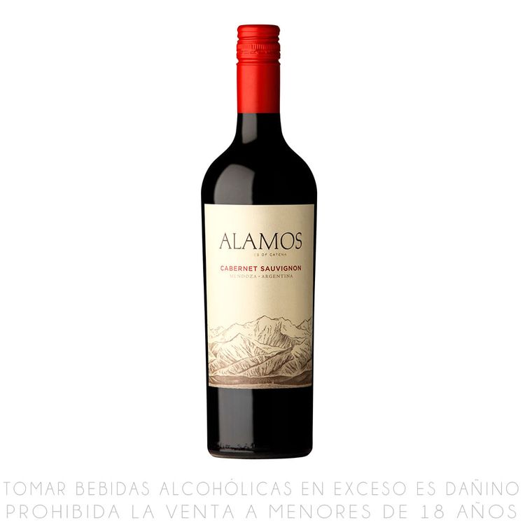Vino Tinto Cabernet Sauvignon Álamos Botella 750ml
