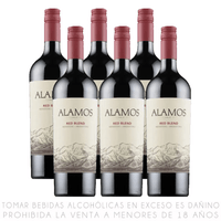 Sixpack Vino Tinto Blend Álamos Botella 750ml