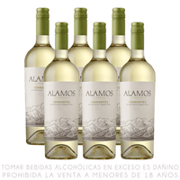 Sixpack Vino Blanco Torrontés Álamos Botella 750ml
