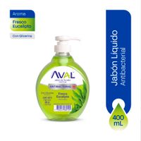 Jabón Líquido Antibacterial Aval Fresco Eucalipto 400ml