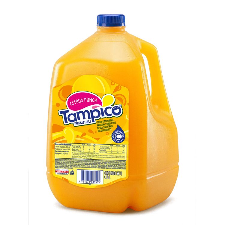 Bebida De Naranja, Mandarina y Limón Citrus Punch Tampico Botella 3.78 lt