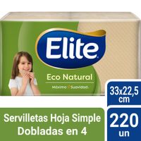 Servilleta Elite Eco Natural Doblada x216 un