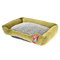 Cama Pet's Fun Rectangular Velvet Verde M