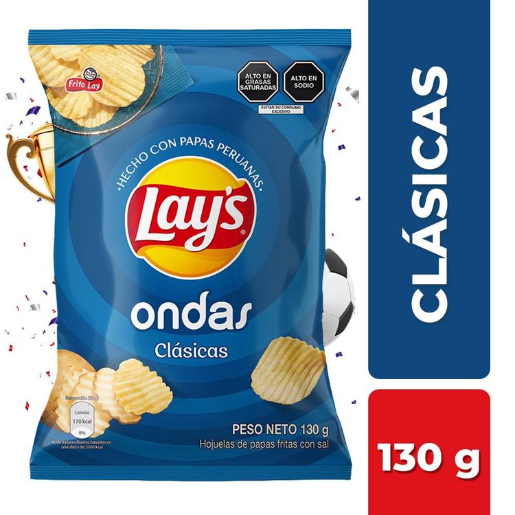 Papas Fritas Lay's Ondas Clásicas 130g