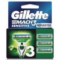 Repuesto Máquina de Afeitar Gillette Mach3 Sensitive 3un