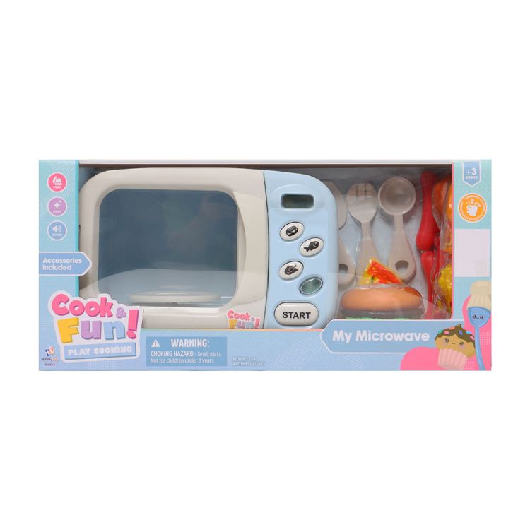 Microondas con Accesorios Happy Line de Juguete