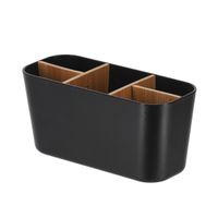 Organizador Cuadrado Tendance Plastico Negro 5 Compartimiento