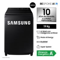 Lavadora Samsung AI Wash EcoBubble 19kg Negra