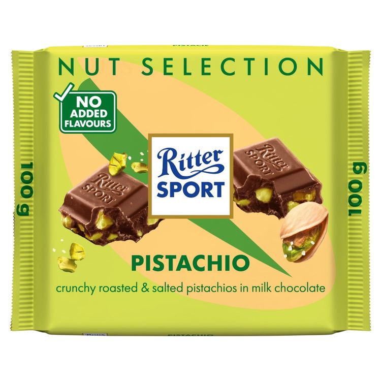 Chocolate con Leche y Pistachos Ritter Sport 100g